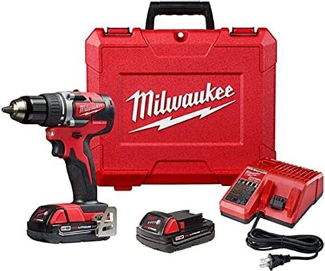 Milwaukee 2801 22ct M18 18 Volt Lithium Ion Brushless Cordless Compact 1 2 Inch Drill Driver Kit