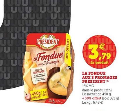 Promo La Fondue Aux Fromages Pr Sident Chez Hyper U Icatalogue Fr