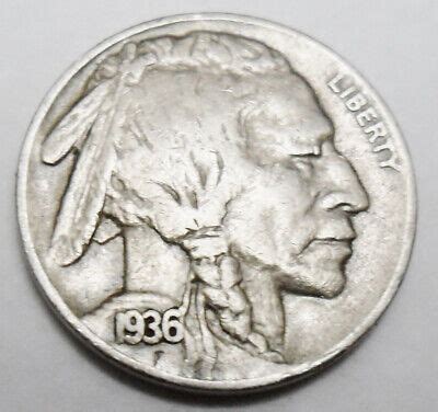 1936 S INDIAN HEAD BUFFALO NICKEL XF EXTREMELY FINE FREE