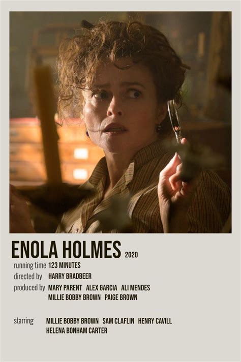 Enola Holmes Poster In Helena Bonham Carter Enola Holmes