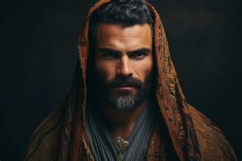 Premium Ai Image Captivating Studio Portraits Handsome Arabic Man