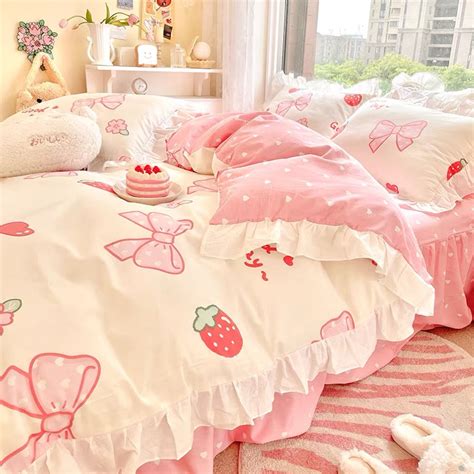 Cute Strawberry Bedding Set Pn4178 Pennycrafts