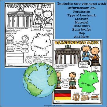 World Landmark Fact Sheets For Early Readers BUNDLE By Starlight Treasures