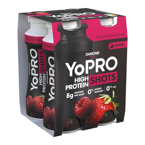 Iogurte Líquido Proteína Frutos Vermelhos Shots Yopro Danone emb 400