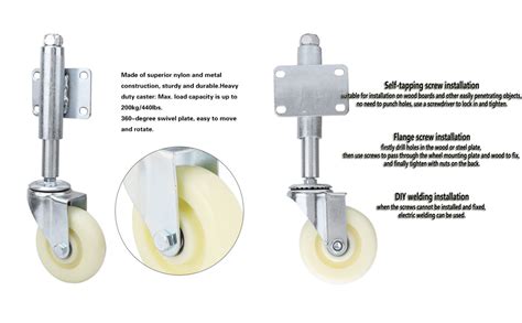 Eurobuy In Schwere Federbelastete Lenkrolle Nylon Tor Rad Lbs