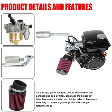 Buy Grehua Upgrade Carburetor Air Filter Adapter Exhaust Pipe Muffler