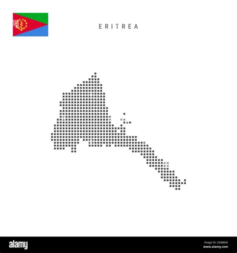 Square Dots Pattern Map Of Eritrea Eritrean Dotted Pixel Map With