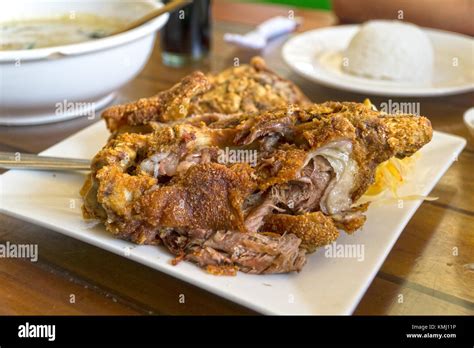 dish  deep fried pigs legserved   philippineslocally