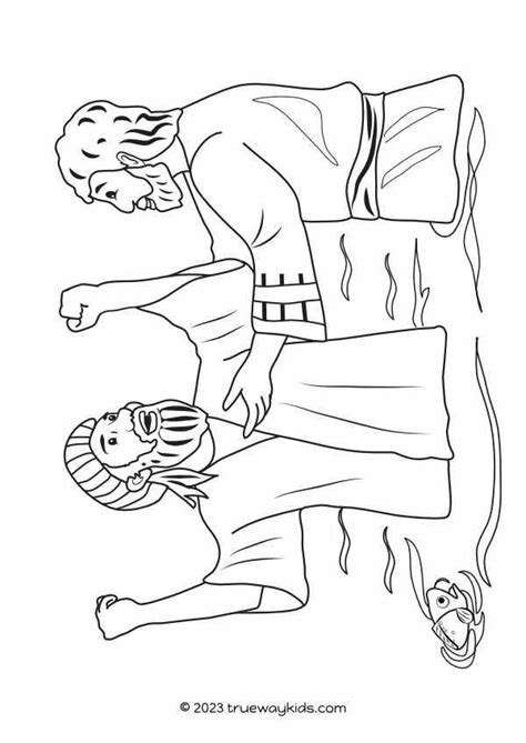 Check out this free printable coloring page from Trueway Kids! It features Paul baptizing the ...