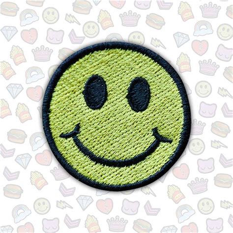 Smiley Iron On Embroidered Patch Philpatch