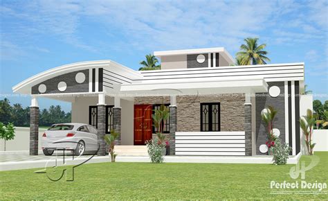 1152 SQ FT MODERN SINGLE FLOOR HOME Kerala Home Design