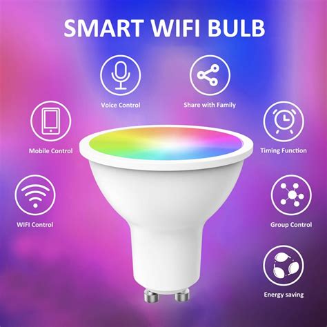 Tuya Lighting Led Gu10 Smart Wifi And Bluetooth Rgb Cct 5w Spotlight