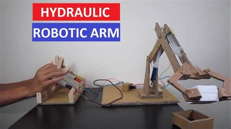 How To Make Hydraulic Robotic Arm From Cardboard Youtube