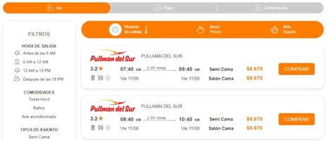 Pullman Del Sur Horarios Pasajes Tel Fono Y Reservas