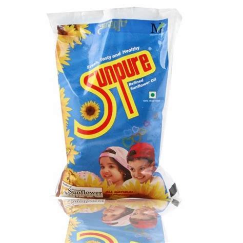 Sunpure 1000 Gram Sunflower Oil Sunpur Packaging Type Pouched