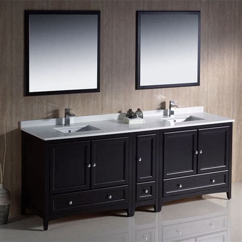 Oxford Traditional Double Sink Bathroom Vanity Set By Fresca