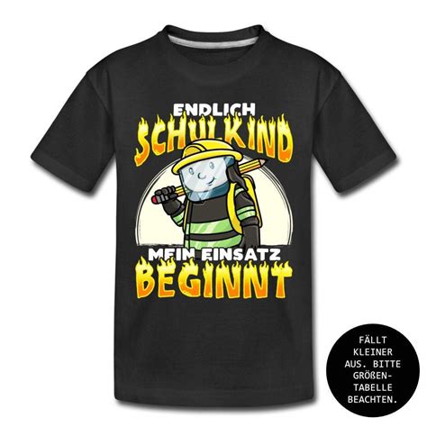 Einschulung Shirt 2022 Schulstart Kinder T Shirt Feuerwehr Mit