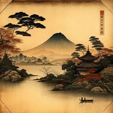 Japanese Landscape Historic Print Style by BeachBumPics on DeviantArt