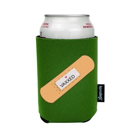 Koozie Vaxxed With Bandaid Full Color Drink Cooler MyKoozie