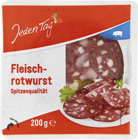 Jeden Tag Fleisch Rotwurst Online Kaufen Bei Mytime De