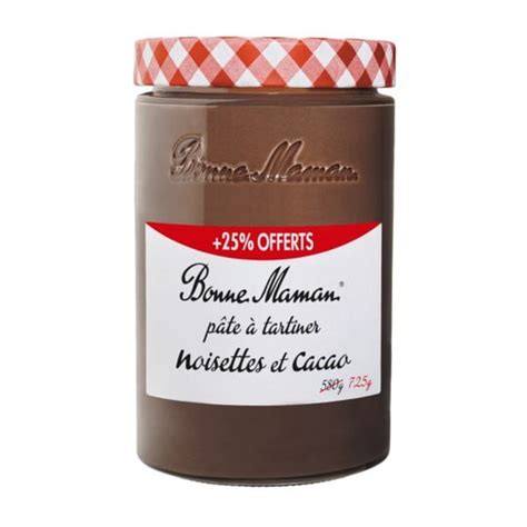 Pate à tartiner noisettes et cacao BONNE MAMAN le pot de 725g à Prix