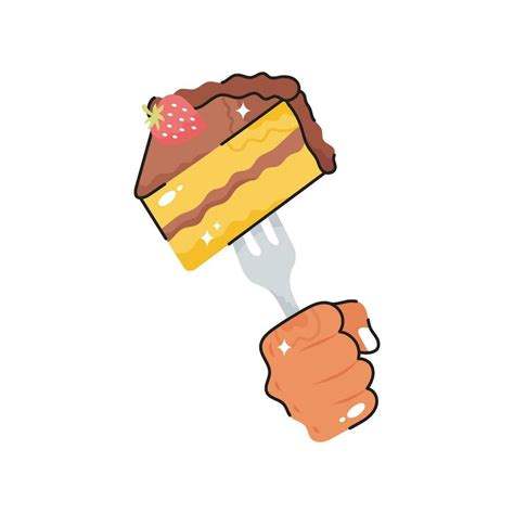 Piece Of Cake Doodle Vector Colorful Sticker EPS 10 File 27862866