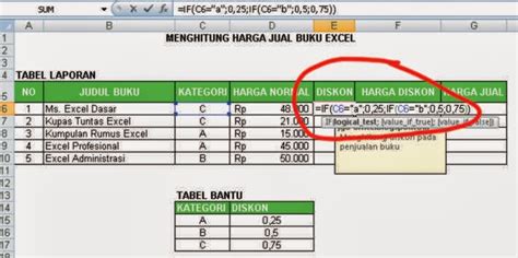 Cara Menggunakan Rumus If Di Excel 2013 Rumus Excel If Cara