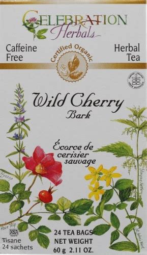 Celebration Herbals Organic Wild Cherry Bark Tea Caffeine Ct