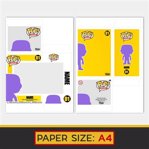 Digital Pop Box Template Photoshop Files For Creating A Pop Custom Box