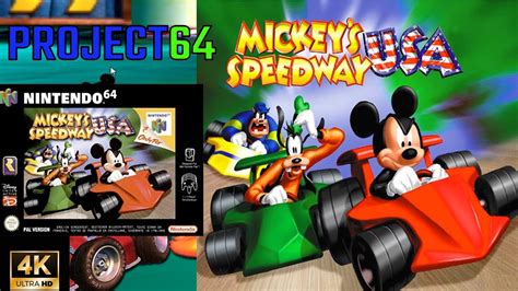 Mickey S Speedway USA N64 4K Ultra HD Gameplay Project64 Native