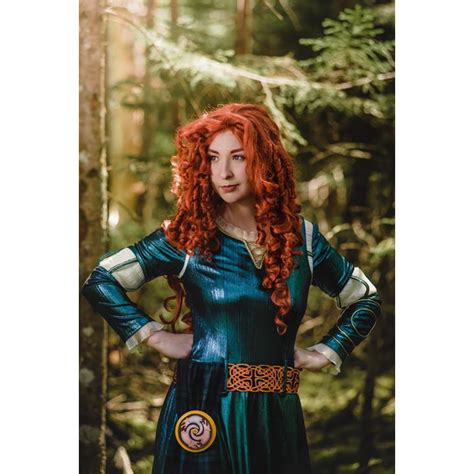 p160 Merida gown brave Movies Cosplay Costume dress