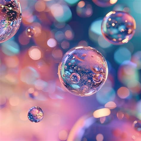 Premium Photo | Abstract PC Desktop Wallpaper Flying Bubbles on a ...