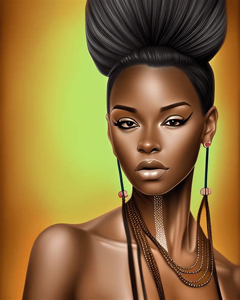 Beautiful African American Woman Portrait Creative Fabrica