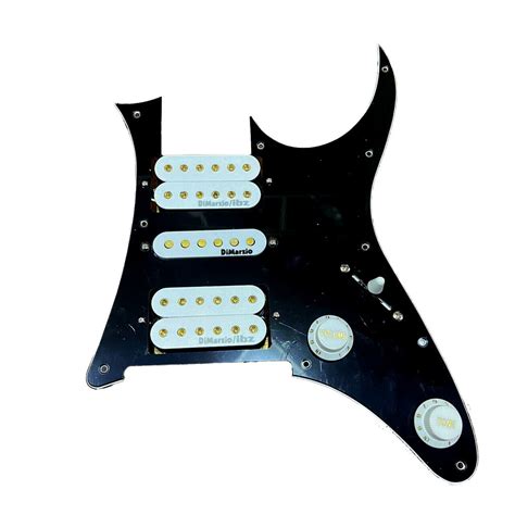 Prewired Loaded Ibanez Guitar Pickguard Hsh Pick Guard White Dimarzio