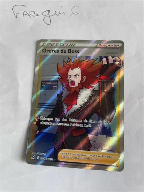 Carte Pok Mon Ordres Du Boss Full Art Tg Tg Origine Perdue Fr