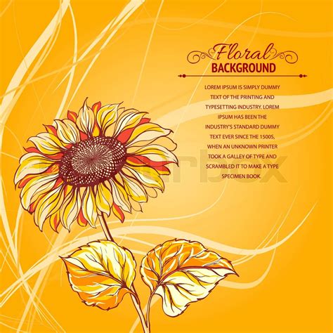 Illustration Von Sonnenblumen Stock Vektor Colourbox