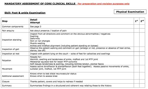Ankle And Foot Examination — Take Aurally