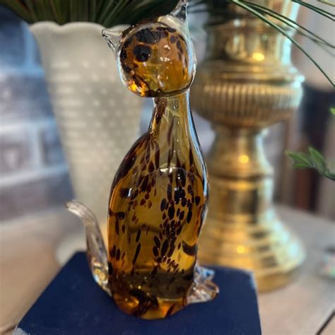 Amber Leopard Glass Etsy