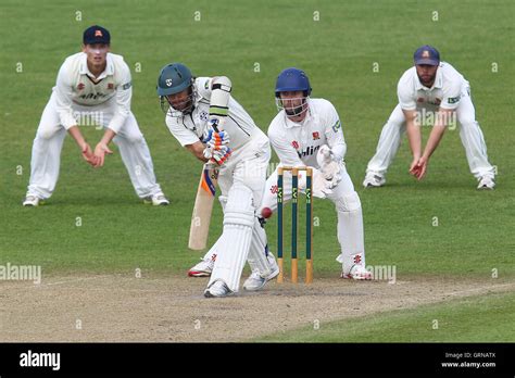 Daryl Mitchell Of Worcestershire In Batting Action As James Foster Looks On Worcestershire Ccc