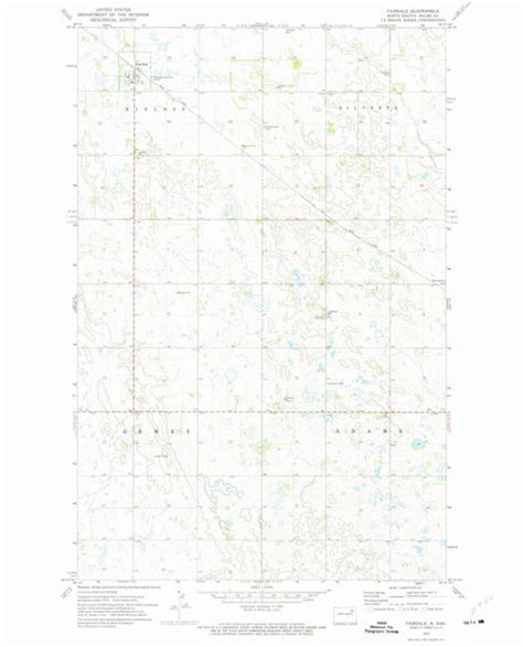 1972 Fairdale Nd North Dakota Usgs Topographic Map Historic Pictoric