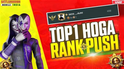 Bgmi Solo Conqueror Rank Push In Live Gamplay Kya Top Hoga