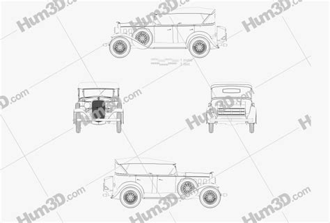 Chevrolet Confederate Door Phaeton Blueprint Hum D