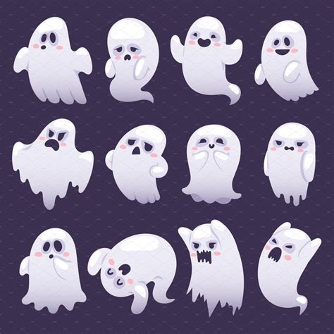 Ghost Character Vector Characters Design De Personnages Illustrations De Personnages