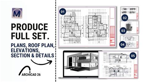 20 X 23m Contemporary House Full Set Of Drawings ArchiCAD Efficiency