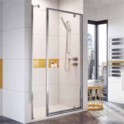 In6 V2 800 Pivot Shower Door And 200 Inline Panel In Chrome 1000