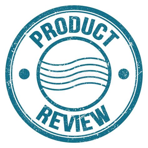 Product Review Text On Blue Round Postal Stamp Sign Stock Illustration Illustration Of Stamp