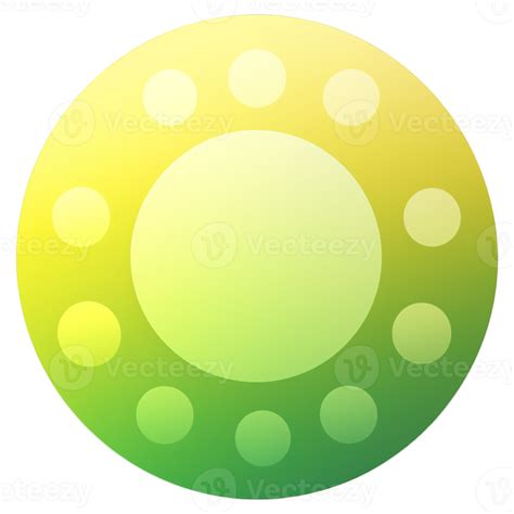 Green And Yellow Button Isolated On White Background Vector