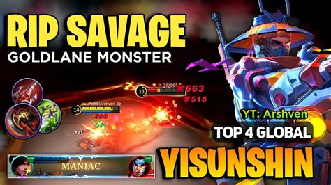 RIP SAVAGE YSS GOLDLANE GAMEPLAY Yi Sun Shin Best Build Top Global