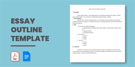 Essay Outline Template 12 Word Pdf Format Download Free And Premium Templates