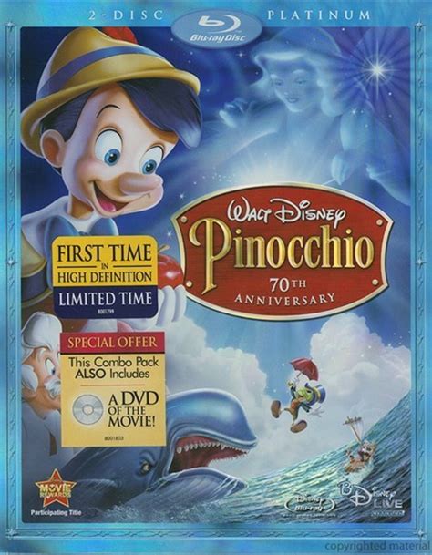 Pinocchio Th Anniversary Platinum Edition Blu Ray Dvd Empire